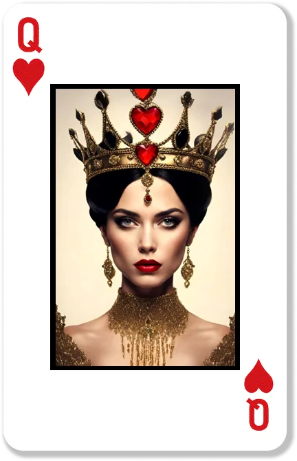 Queen of Hearts Card