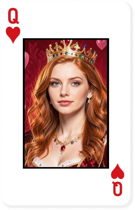 Queen of Hearts Card